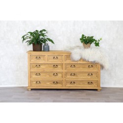 Rustykalna komoda z drewna COM 04
