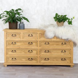 Rustykalna komoda z drewna COM 04