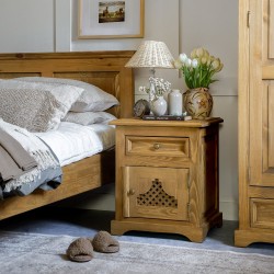 Szafka nocna woskowana boho COM 17 - CARBONE