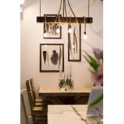 lampa sznur na belce do salonu