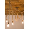 rustykalna lampa sznur pająk