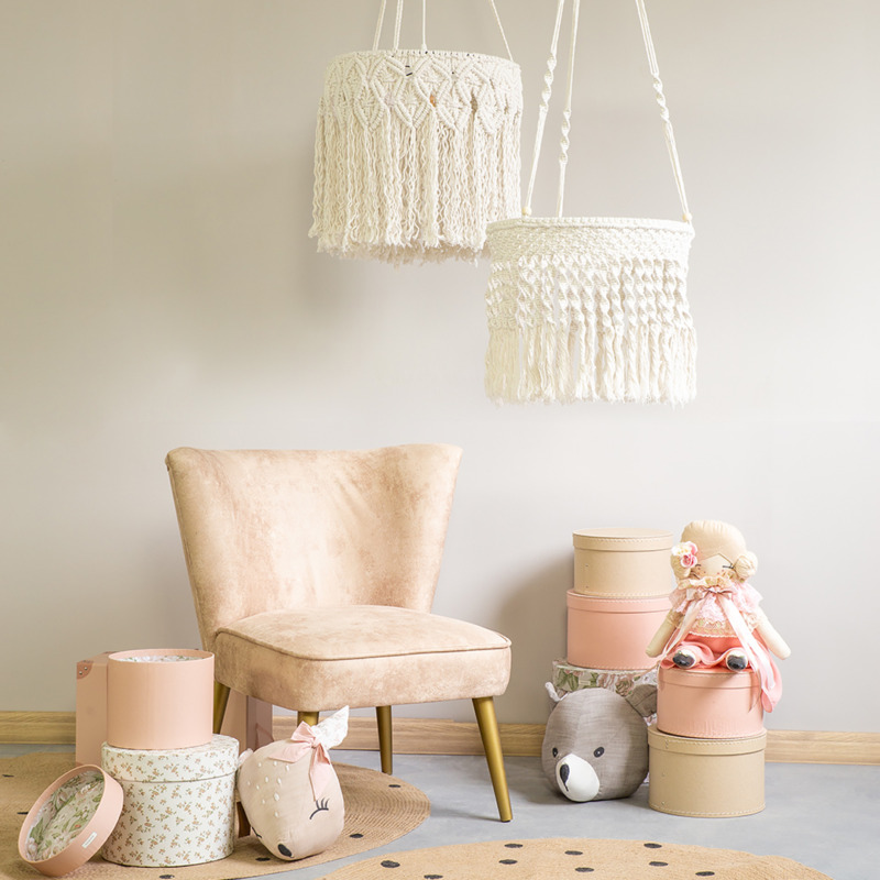 lampa sznurowa w stylu boho