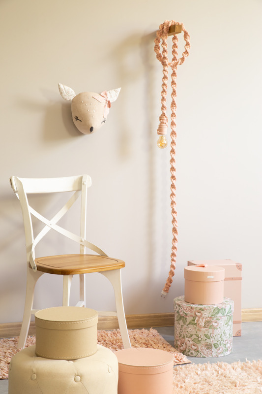 lampa sznurowa kinkiet boho